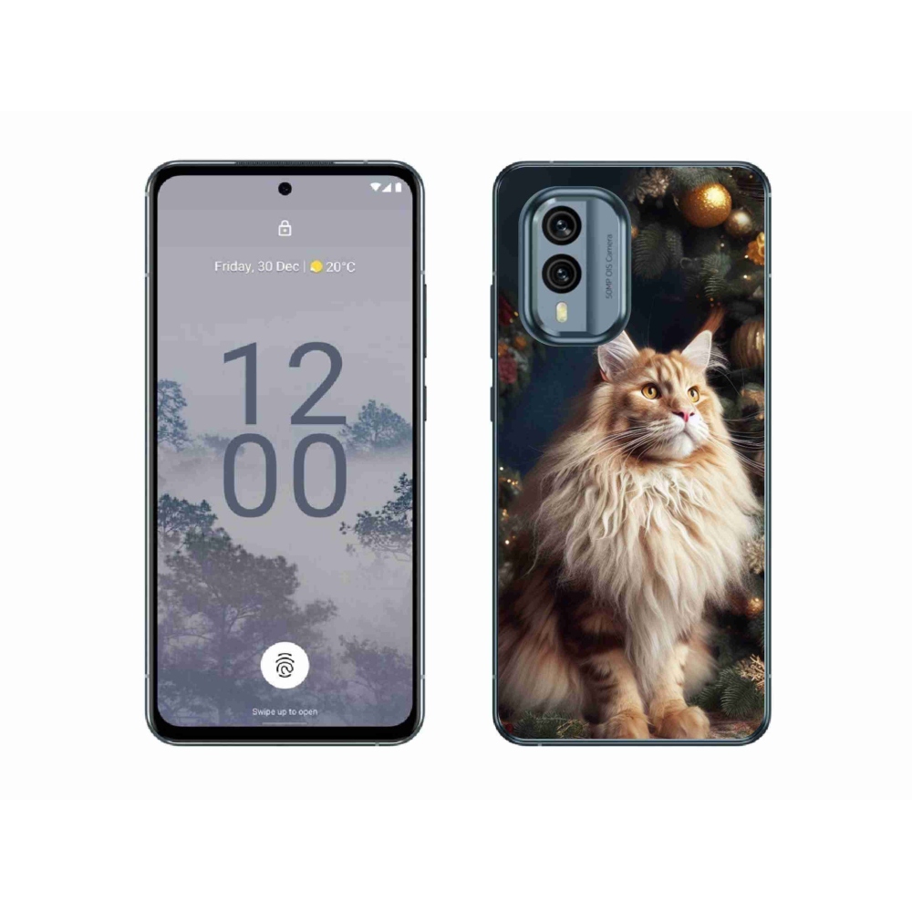 Zselés borítás mmCase a Nokia X30 5G készülékhez - macska a fánál