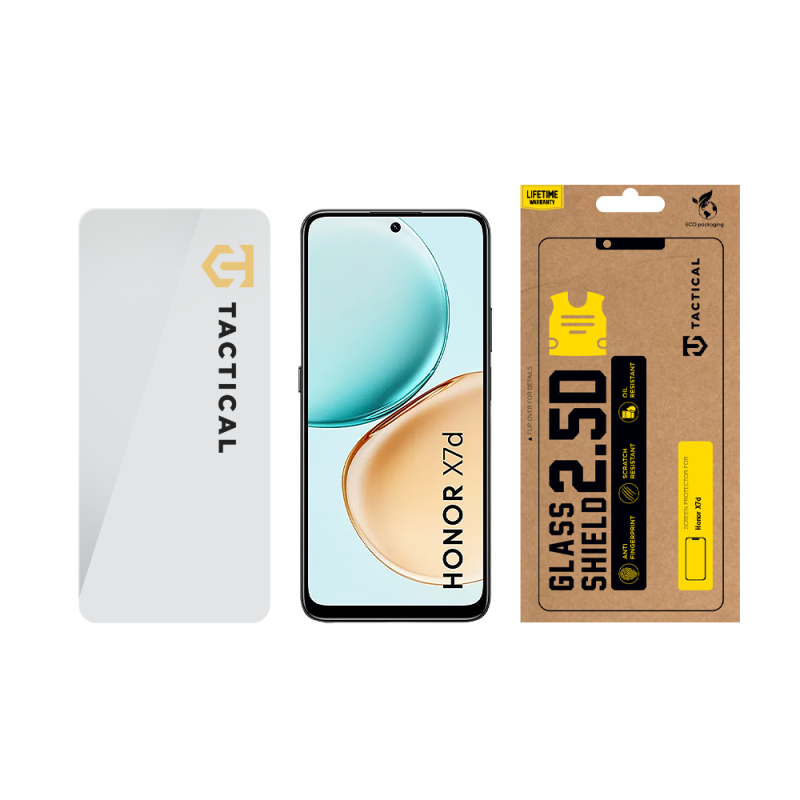 Tactical Glass Shield 2.5D üveg Honor X7d készülékhez, átlátszó