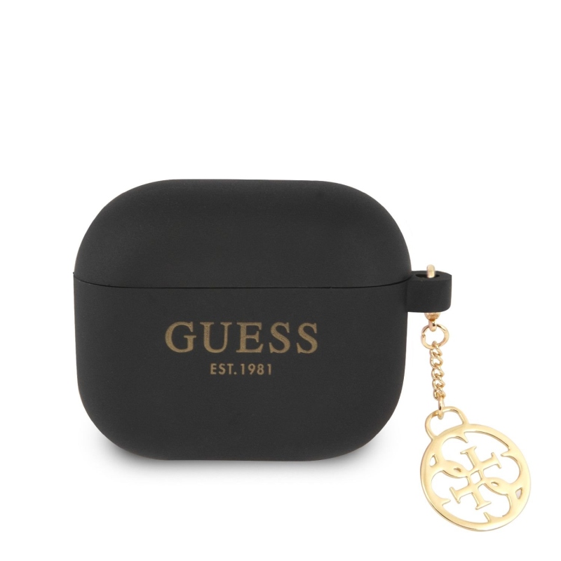 Guess 4G Charms Szilikon tok Airpods 3 fekete