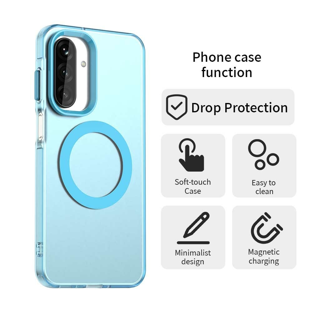 Candy zselés tok MagSafe-val a Samsung Galaxy A17 4G/5G készülékre - kék