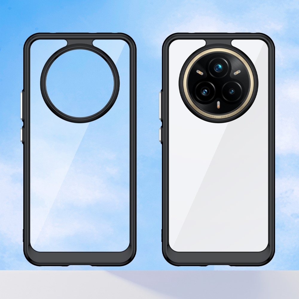 Gél tok fix hátlappal a Realme 14 Pro+ 5G készülékhez - fekete