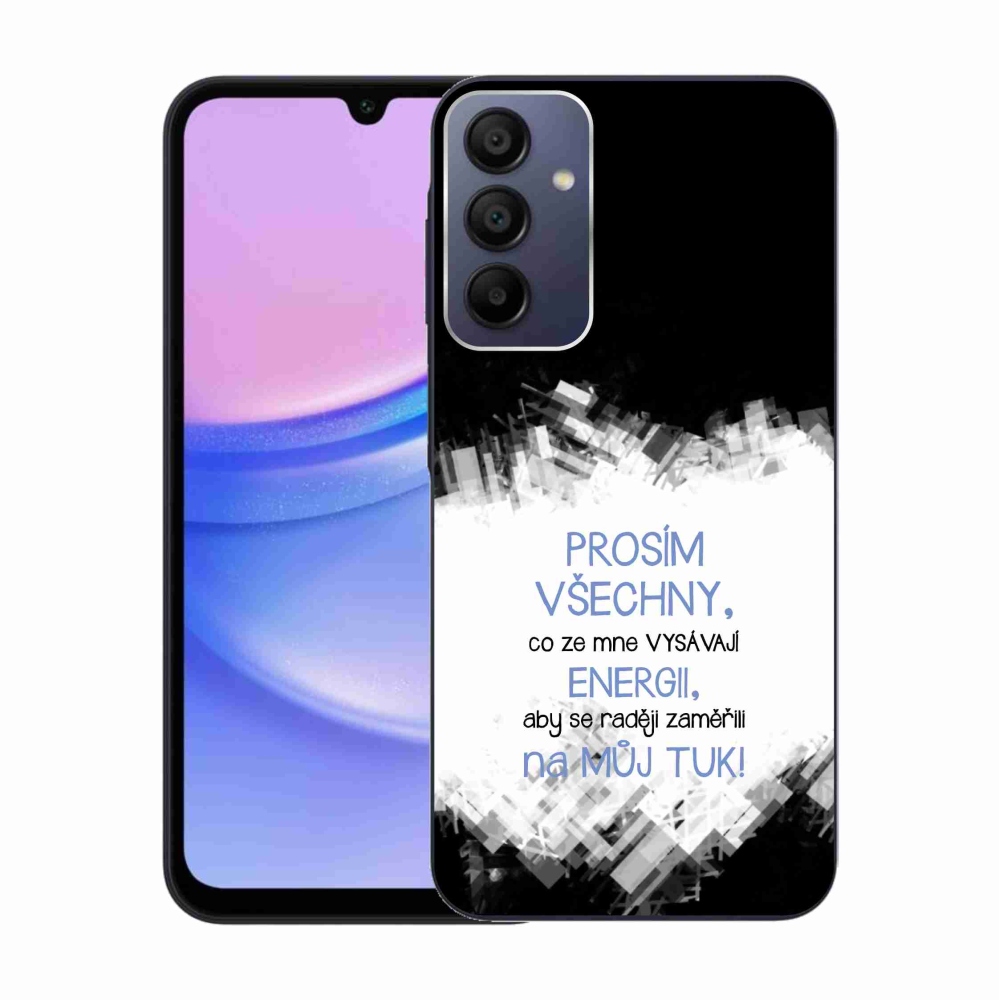 Gél borító mmCase Samsung Galaxy A15 4G/5G - vicces szöveg 1 kék