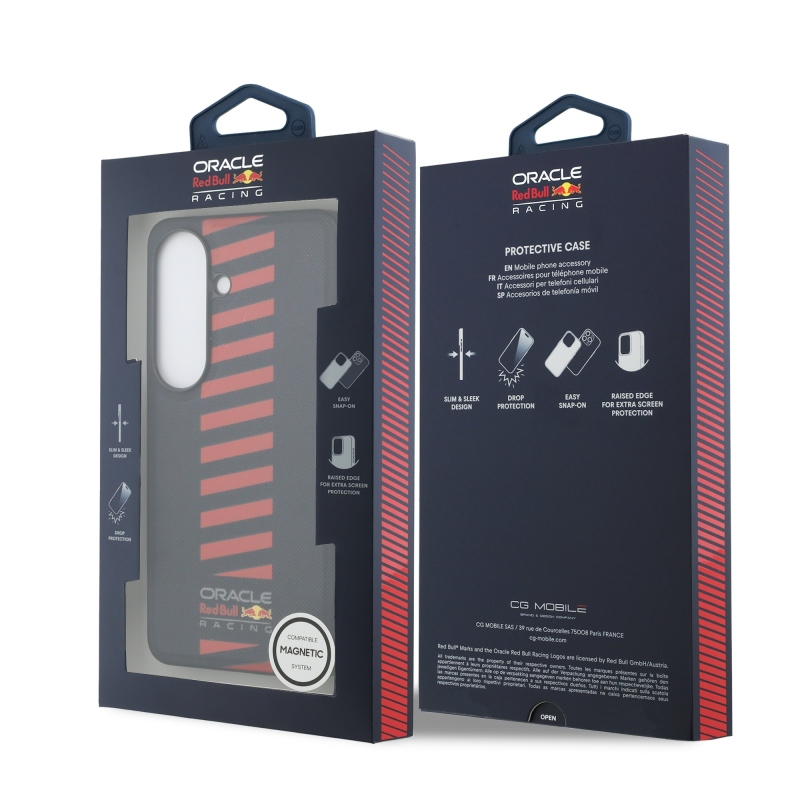 Red Bull PU bőr hálós Powerbar mágneses hátlap a Samsung Galaxy S26+ számára Navy
