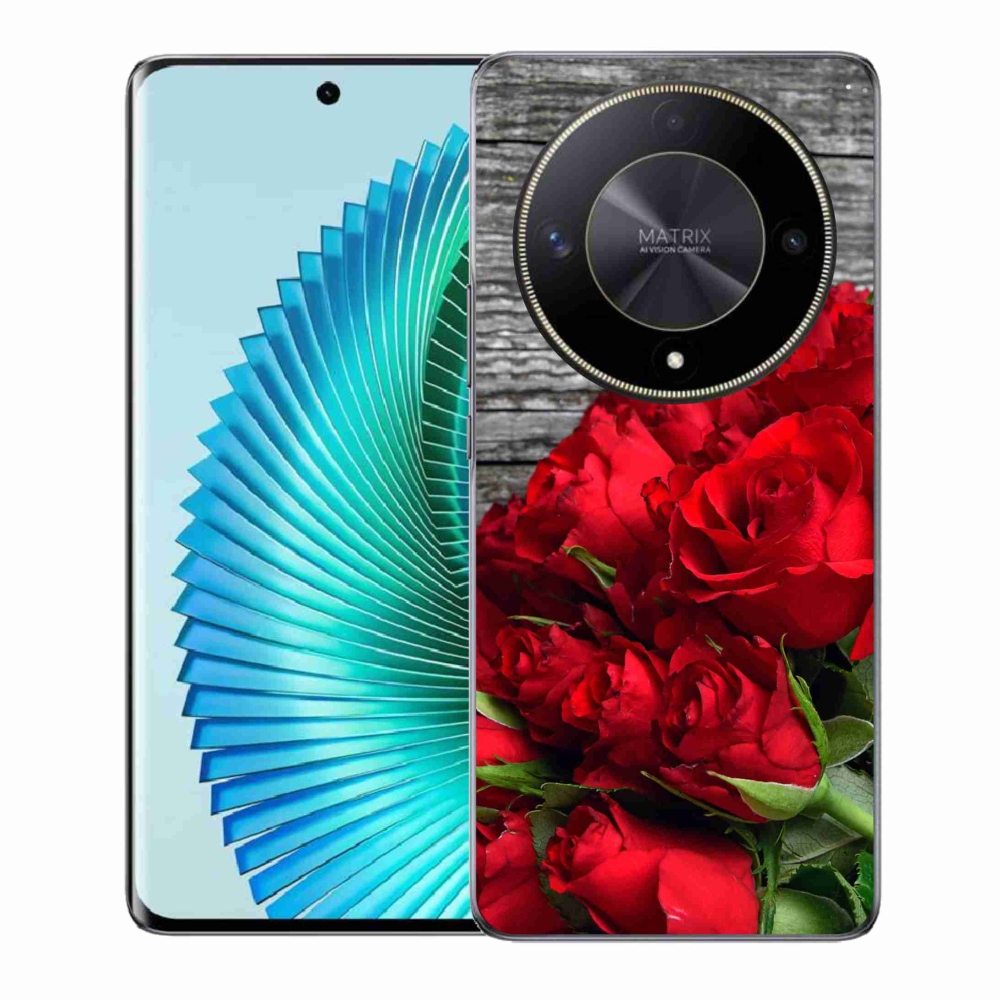 Gél borítás mmCase a Honor Magic 6 Lite 5G készülékhez - piros rózsa