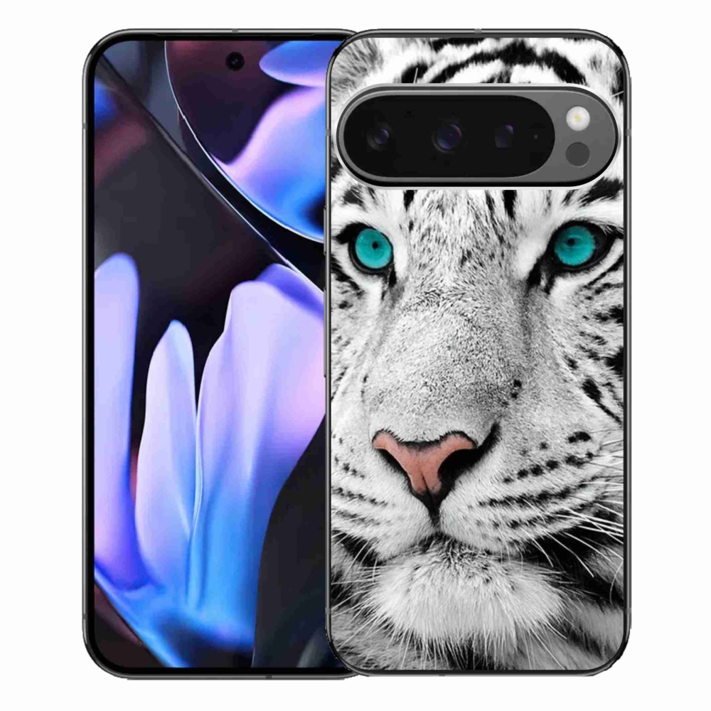 Zselés borítás mmCase a Google Pixel 9 Pro XL-hez - fehér tigris