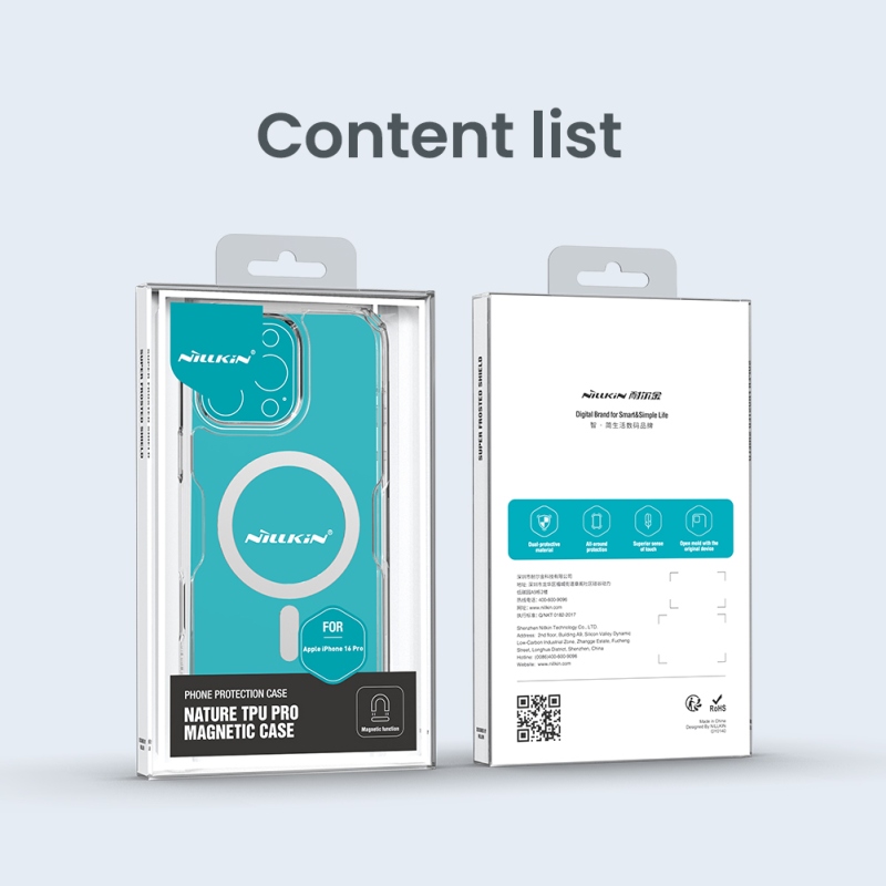 Nillkin Nature TPU PRO mágneses borítás Apple iPhone 16 Pro készülékhez Átlátszó