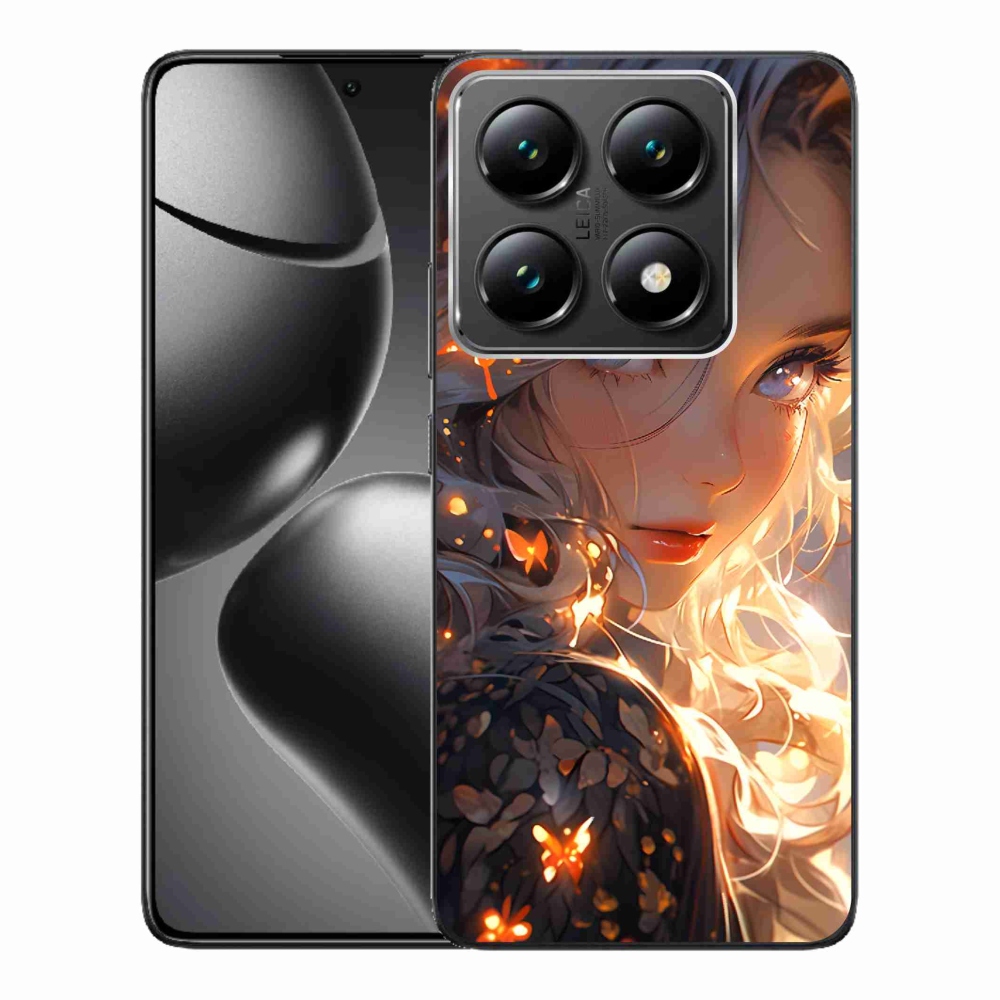 Gél borító mmCase a Xiaomi 14T Pro számára - lány és pillangók