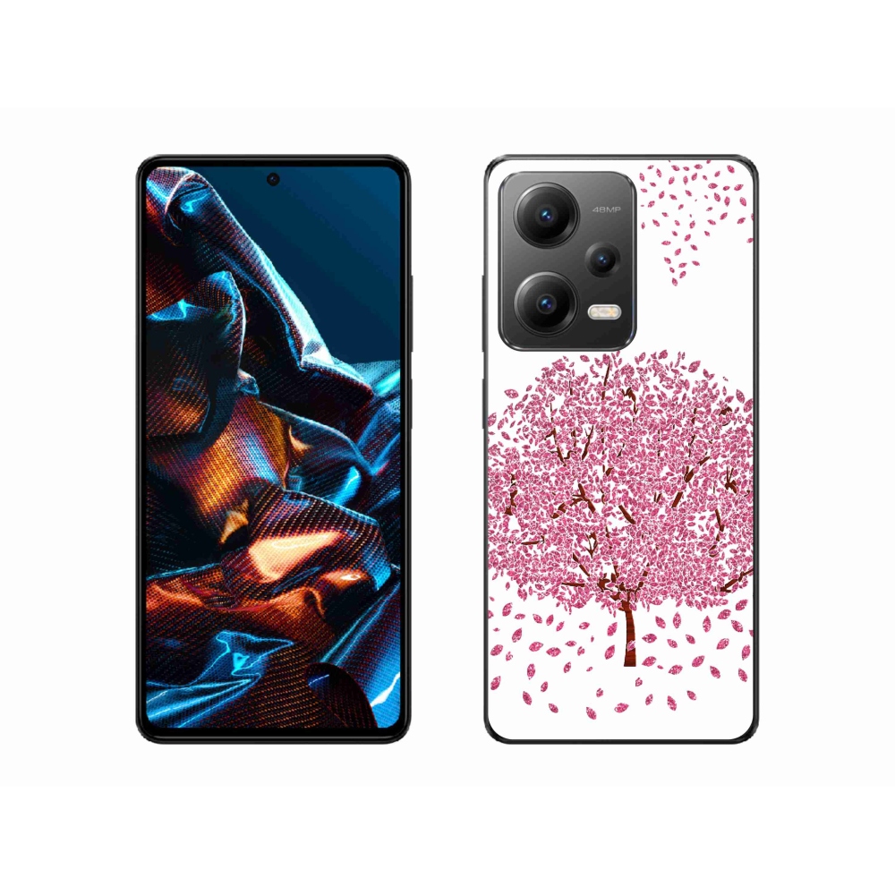 Gél borítás mmCase a Xiaomi Redmi Note 12 Pro 5G számára - rajzfilmfa levelekkel