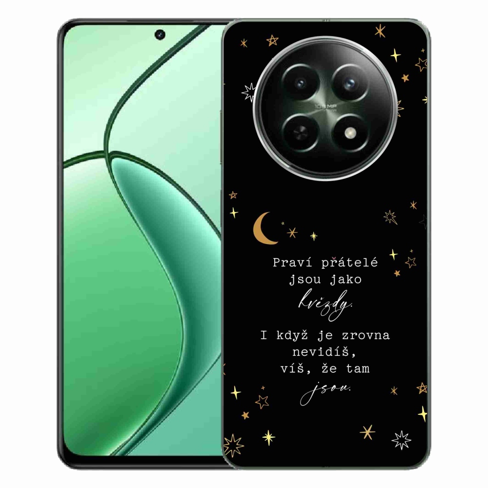 Gél borítás mmCase a Realme 12 5G/12x 5G - idézet 6 fekete háttérrel