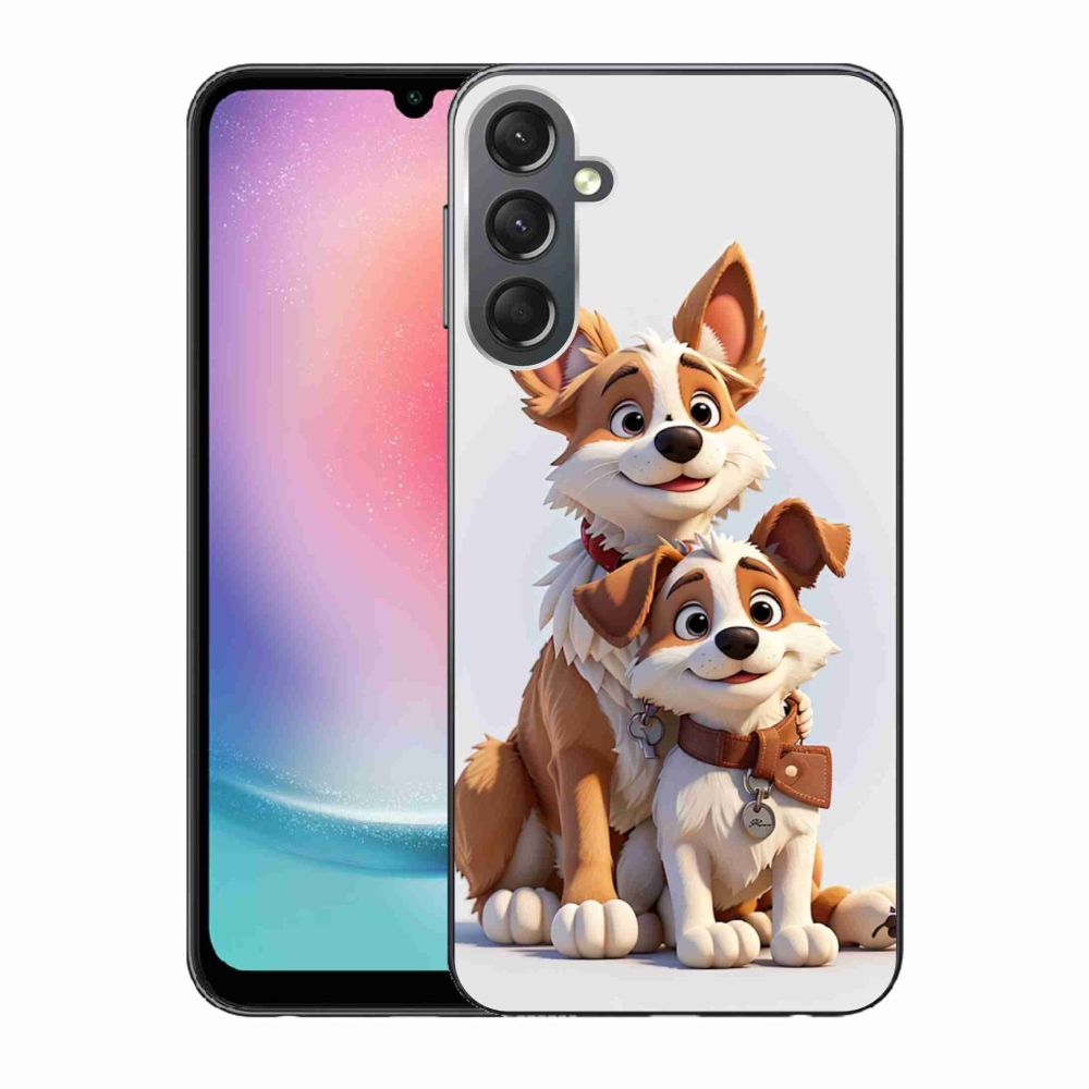 Gél borítás mmCase Samsung Galaxy A24 - rajzoló kutyákhoz