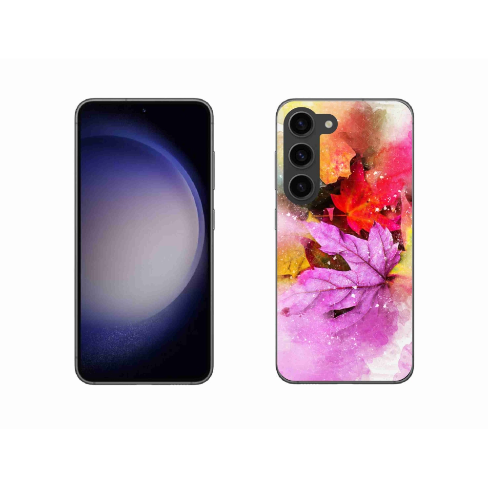 Zselés borítás mmCase Samsung Galaxy S23 5G - színes levelek