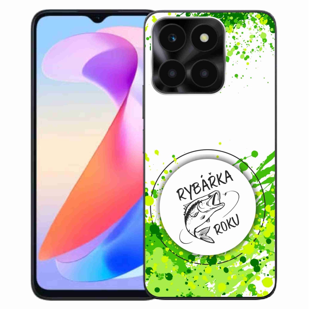 Zselés borító mmCase a Honor X6a számára - az év horgásza fehér háttérrel