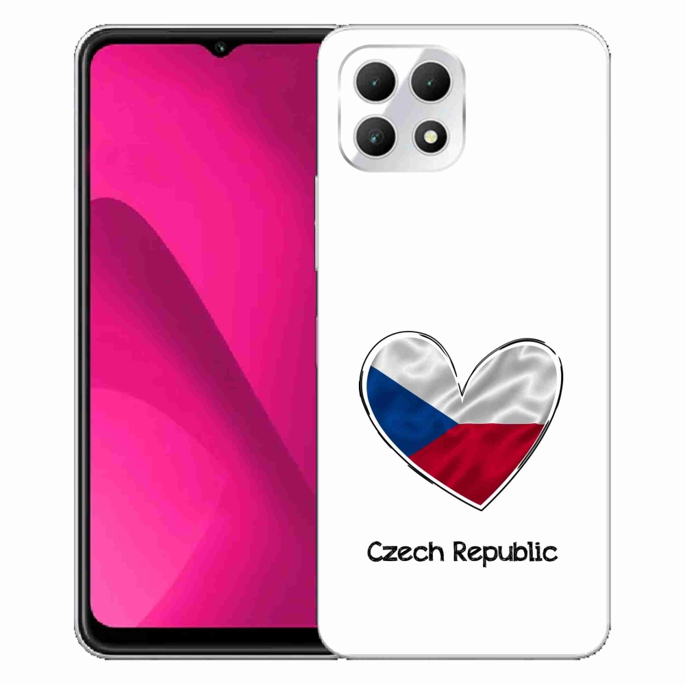 Zselés borító mmCase a T-Mobile T Phone 2 készülékhez - szív zászló fehér háttérrel