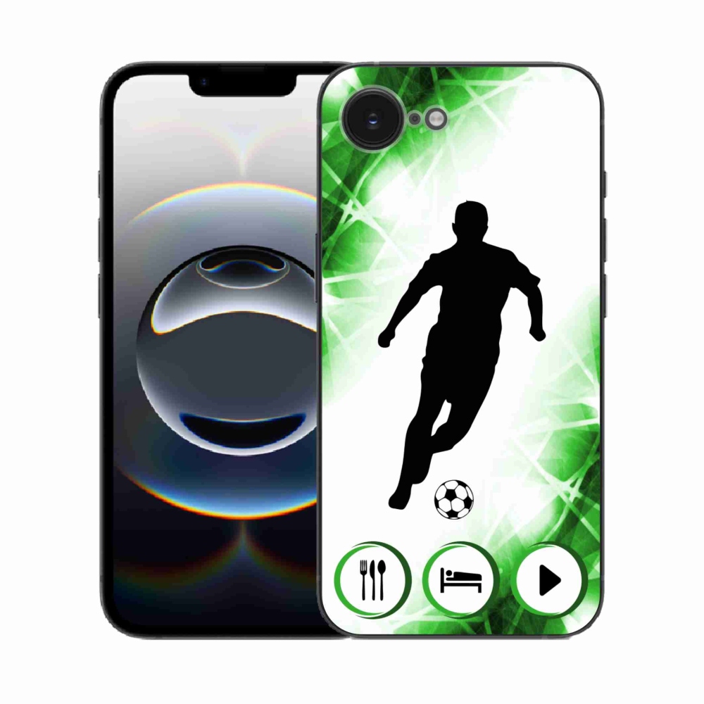 Gél borítás mmCase iPhone 16e készülékhez - futballista