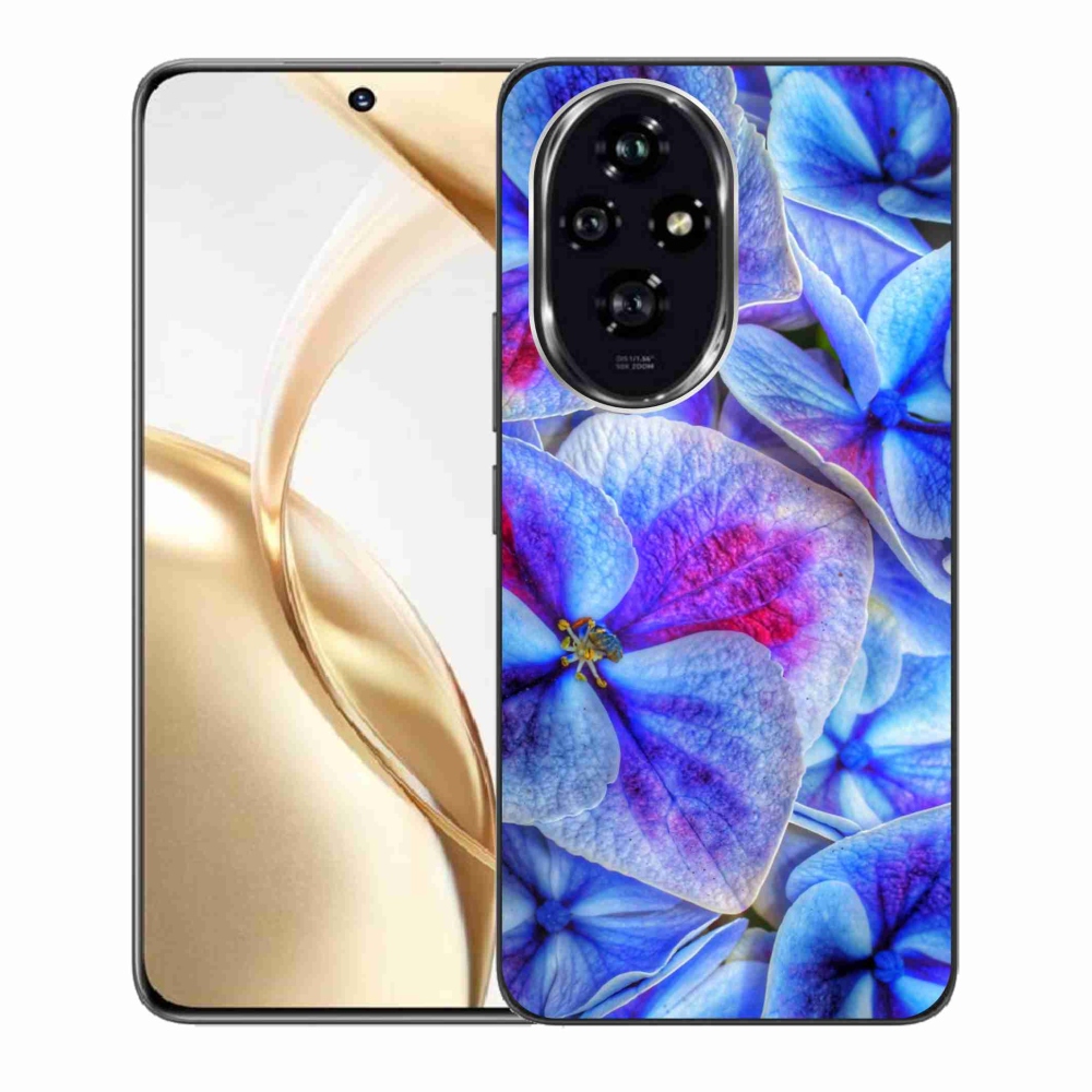 Zselés borító mmCase a Honor 200 5G készülékhez - kék virágok 1