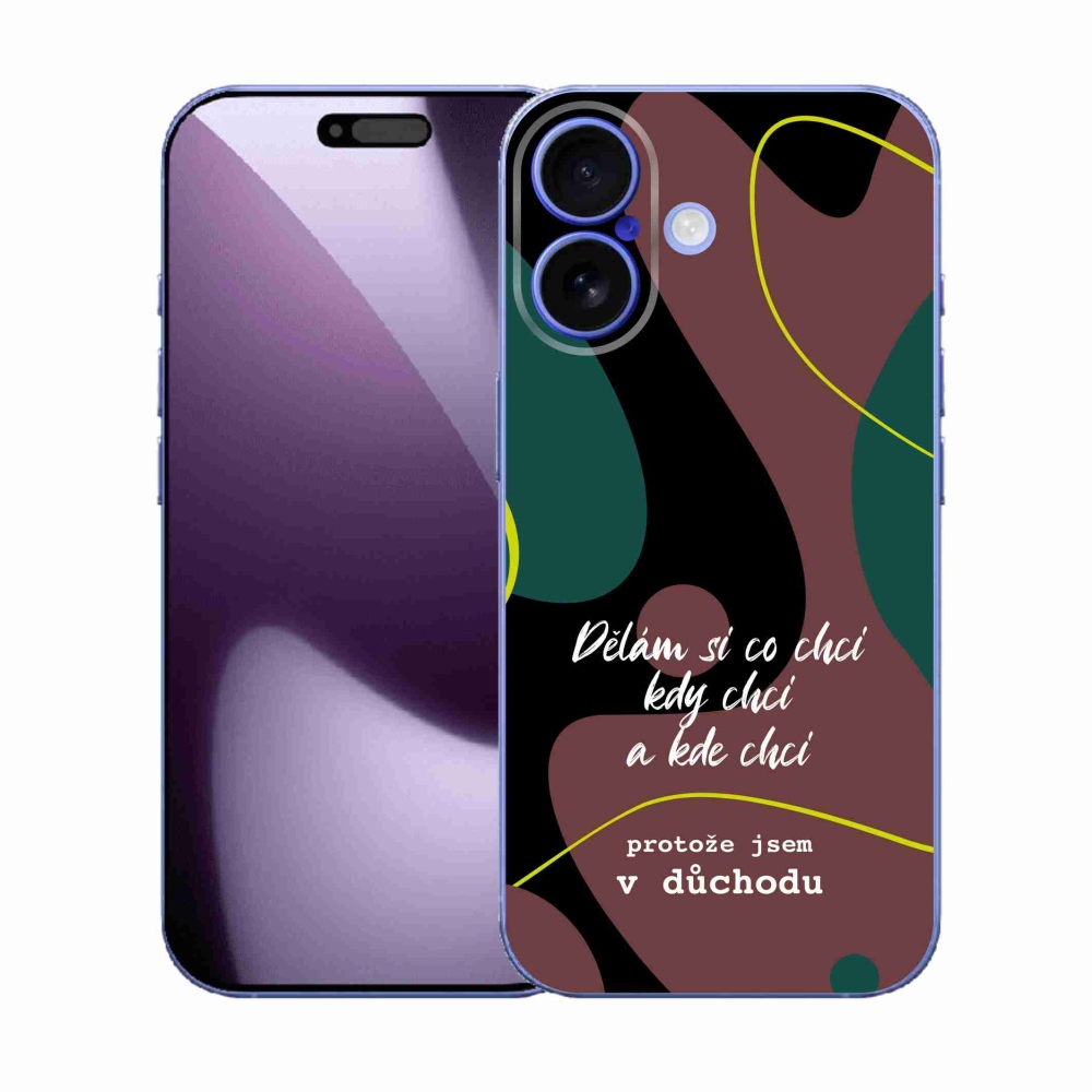 Gél borító mmCase iPhone 17 készülékhez - vicces szöveg 10 fekete háttér