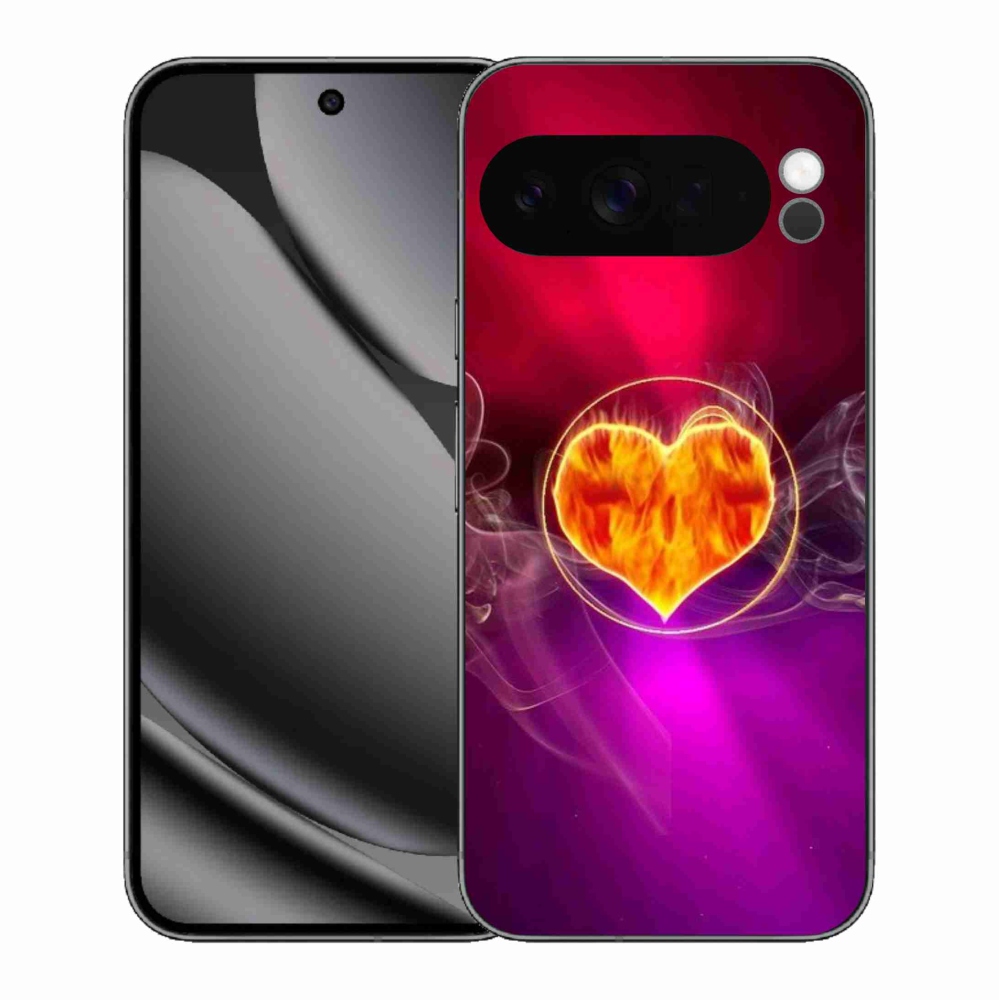 Zselés borítás mmCase a Google Pixel 10 Pro XL számára - tüzes szív
