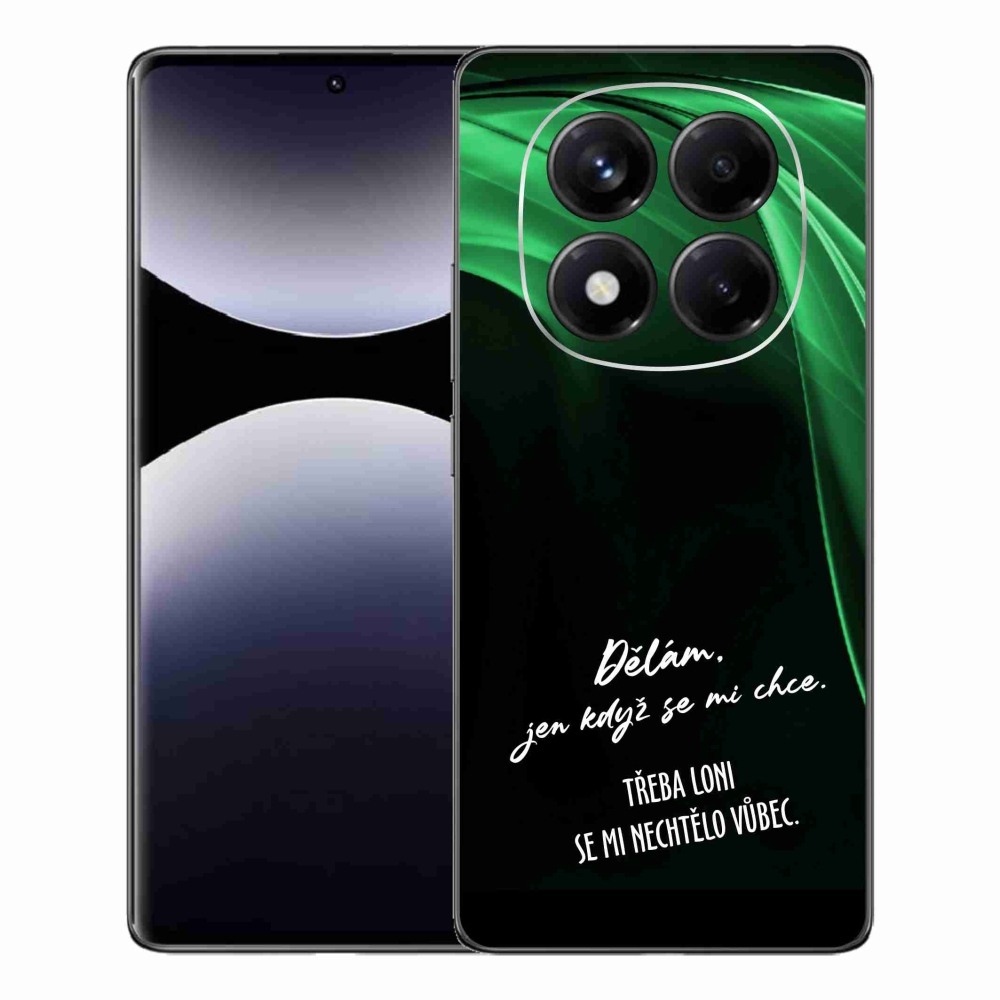 Gél borító mmCase a Xiaomi Redmi Note 14 Pro-hoz - vicces szöveg 12 fekete háttérrel