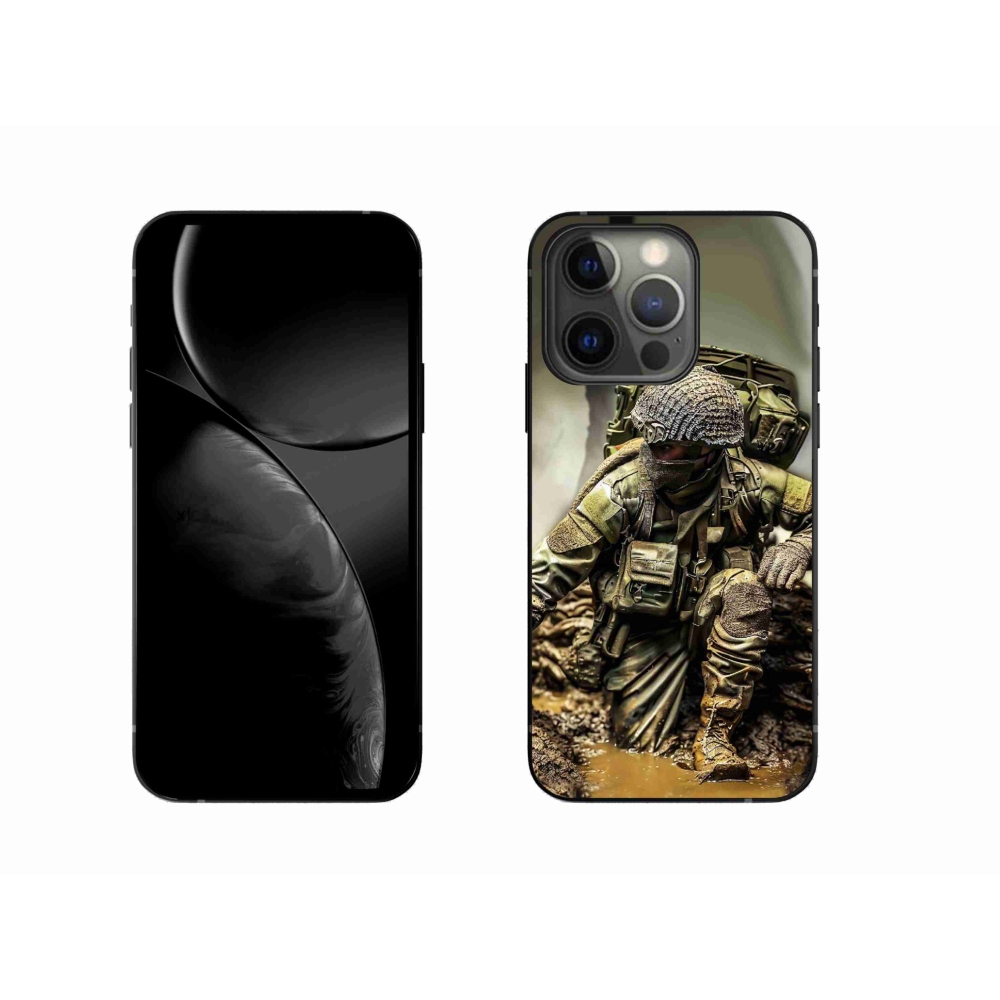 Zselés borítás mmCase iPhone 13 Pro 6.1 - katona számára