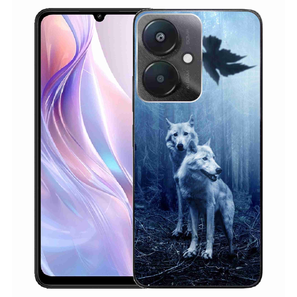 Gél borítás mmCase a Xiaomi Redmi 13C 5G számára - farkasok az erdőben