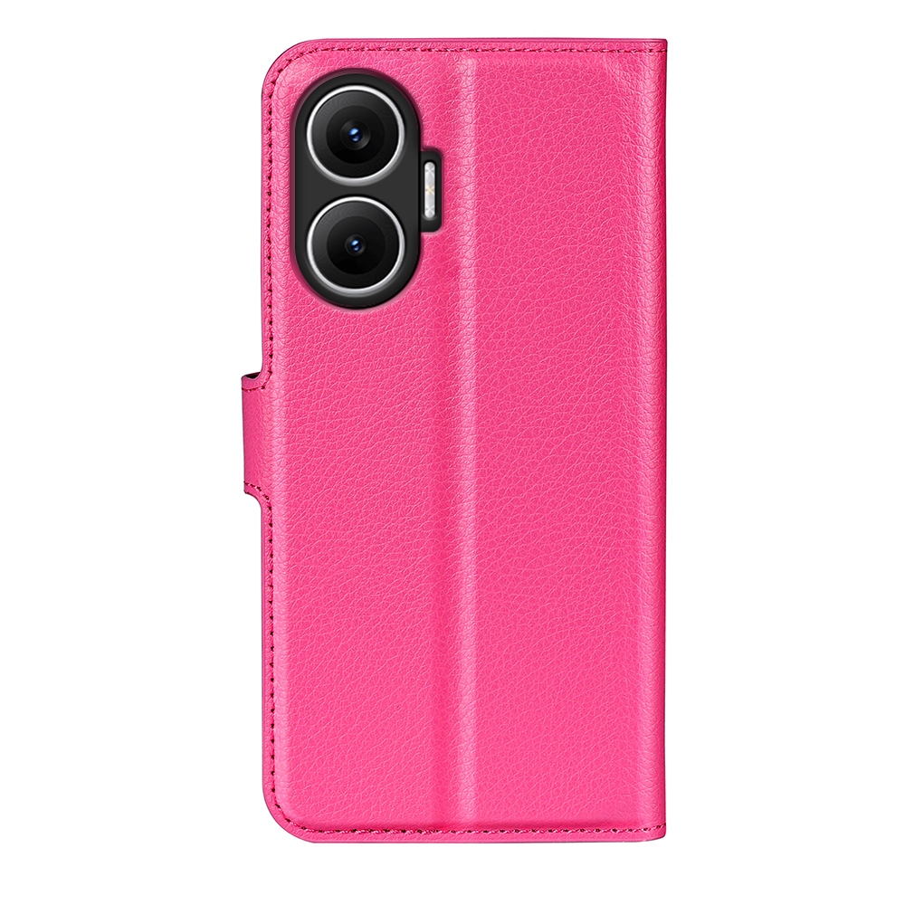 Litchi könyv tok a Xiaomi Poco F7 5G-hez - rózsaszínű
