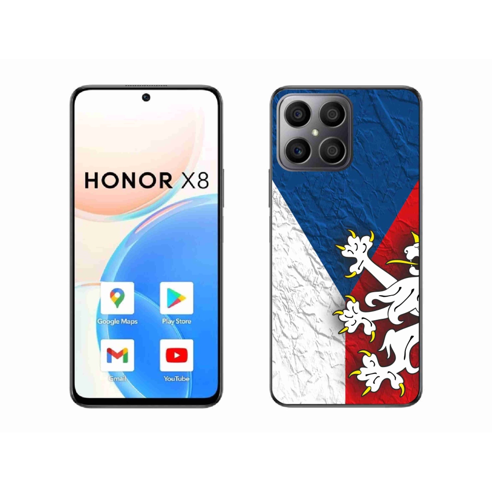 Gél borítás mmCase a Honor X8 4G számára - cseh zászló 1