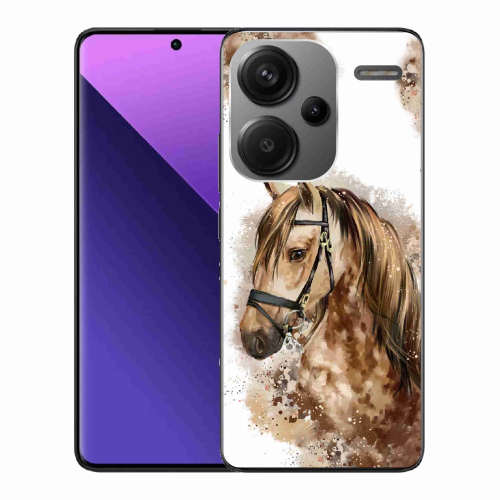 Gél borítás mmCase a Xiaomi Redmi Note 13 Pro+ 5G - barna rajzfilm lóhoz