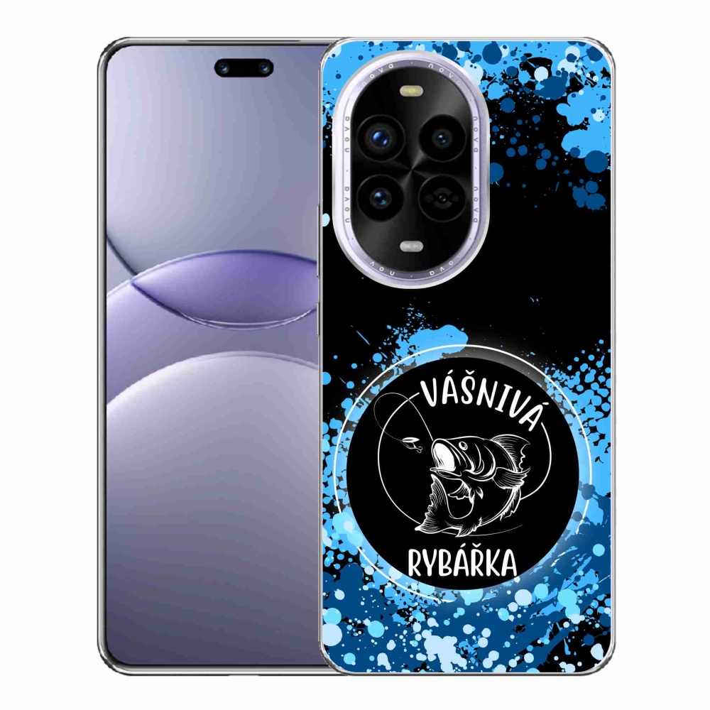 Gél borító mmCase a Huawei Nova 13 Pro 5G-n - szenvedélyes halásznő fekete háttérrel