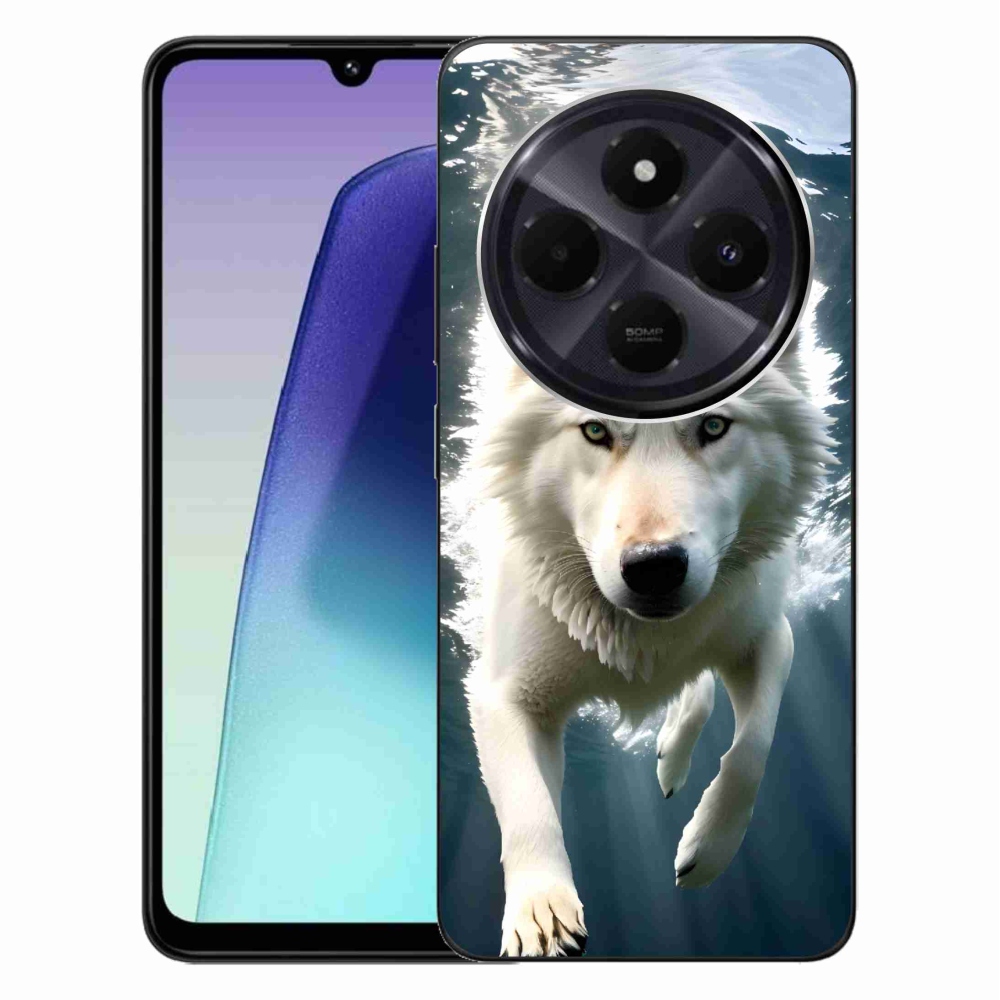 Zselés borítás mmCase a Xiaomi Redmi 14C/Poco C75-hez - fehér farkas