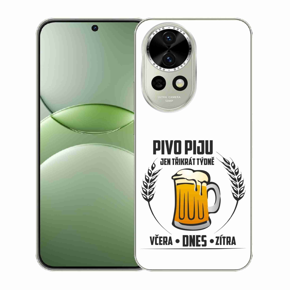 Gél borító mmCase a Huawei Nova 13 5G készülékhez - sör motívum fehér háttérrel