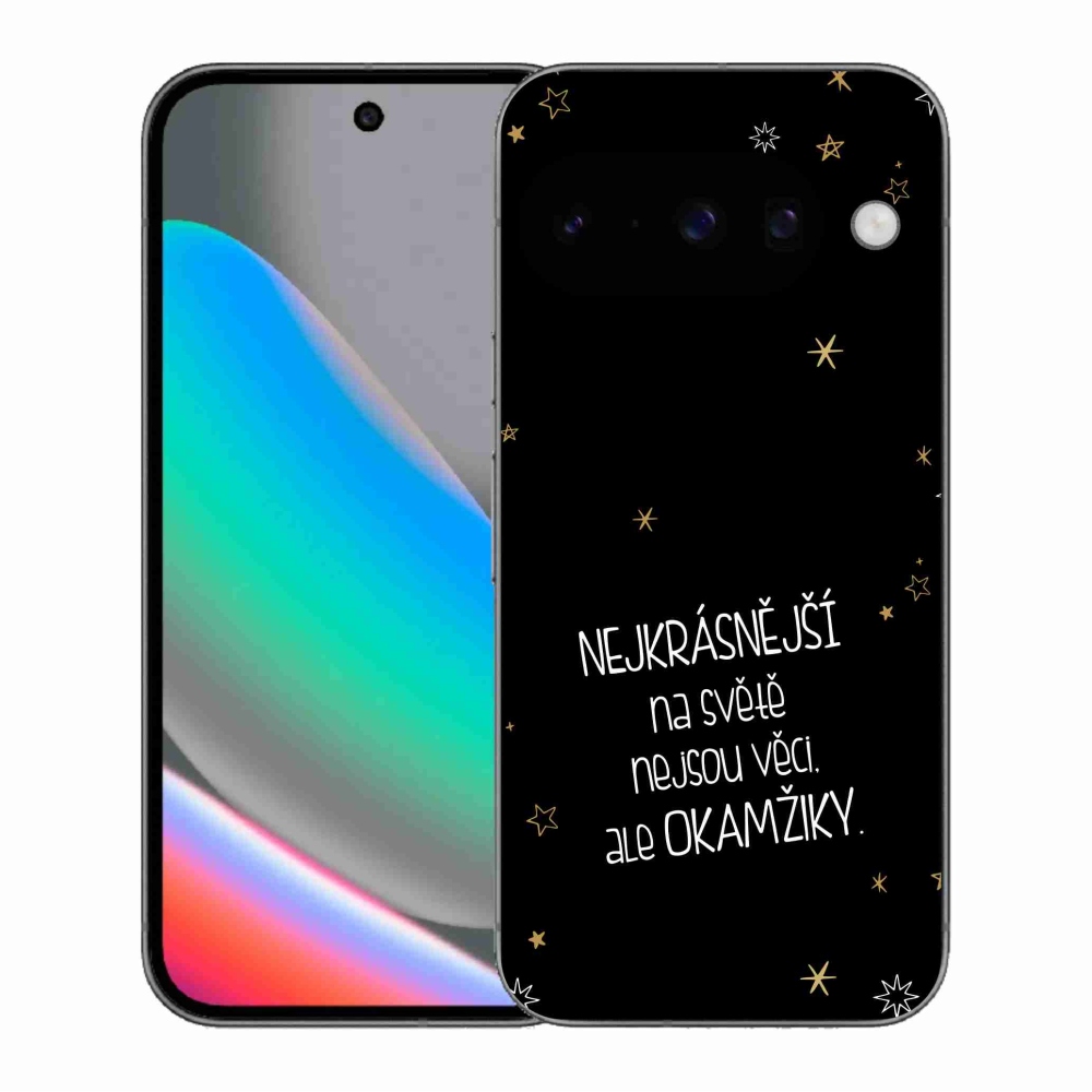 Gél borítás mmCase a Google Pixel 10 - Idézet 4 fekete háttérrel