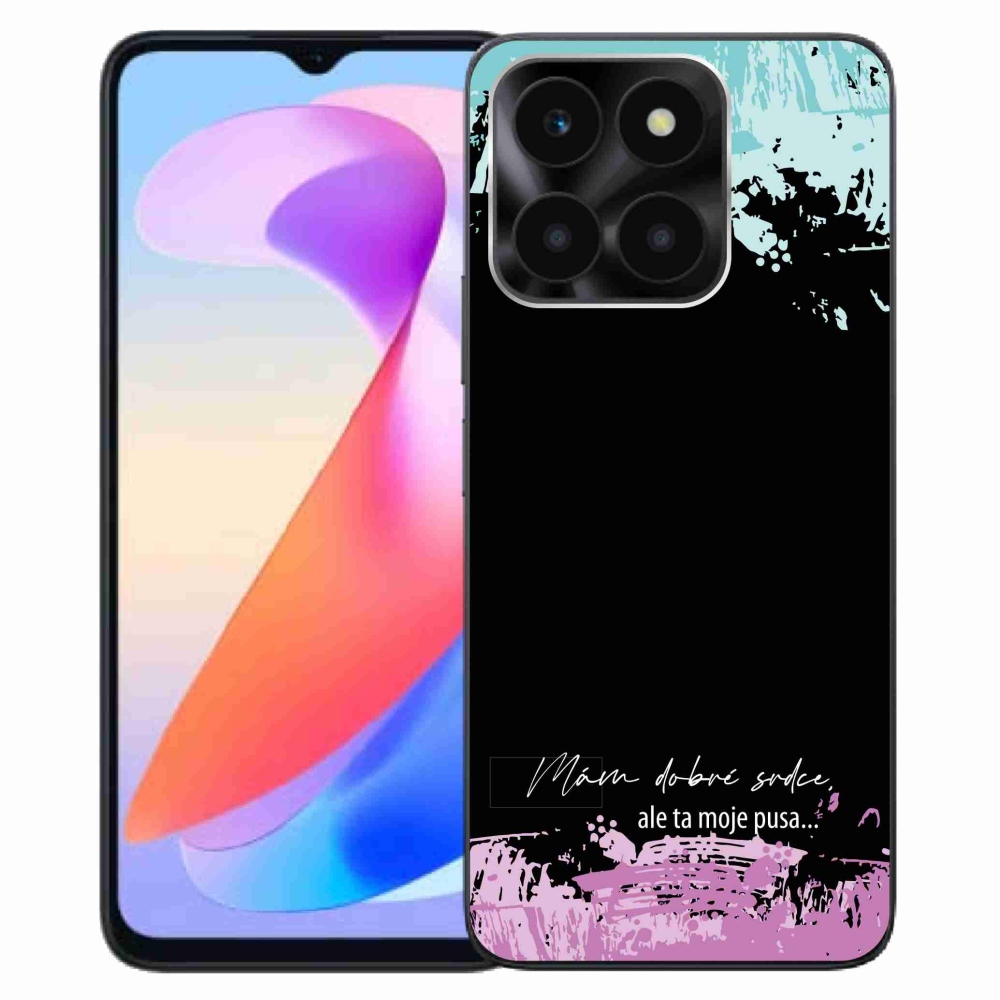 Gél borító mmCase a Honor X6a készülékhez - vicces szöveg 3 fekete háttérrel