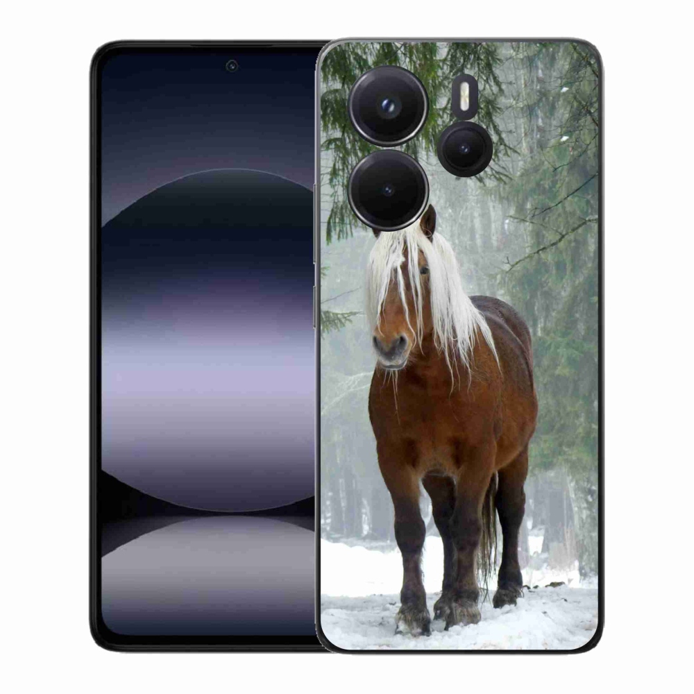 Gél borítás mmCase a Xiaomi Redmi Note 14-hez - ló az erdőben