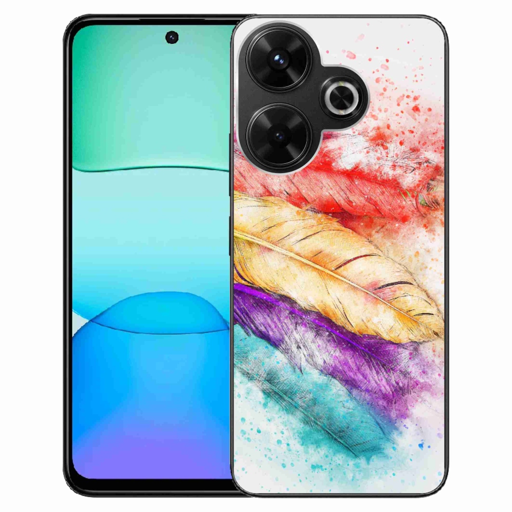 Gél borítás mmCase a Xiaomi Redmi 13 4G/Poco M6 4G - színes tollhoz