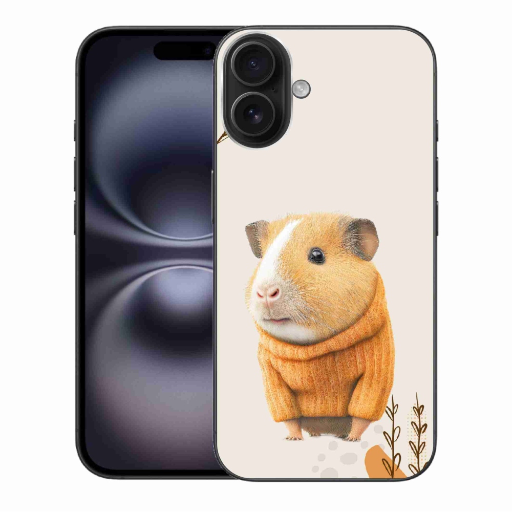 Gél borítás mmCase iPhone 16 Plus készülékhez - tengerimalac pulóverben