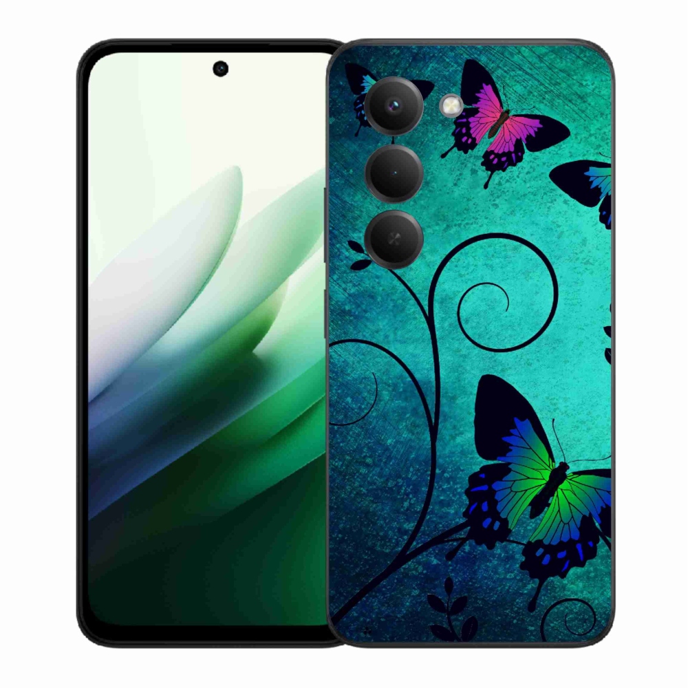 Gél borító mmCase a Xiaomi Redmi 15 5G-hez - színes pillangók