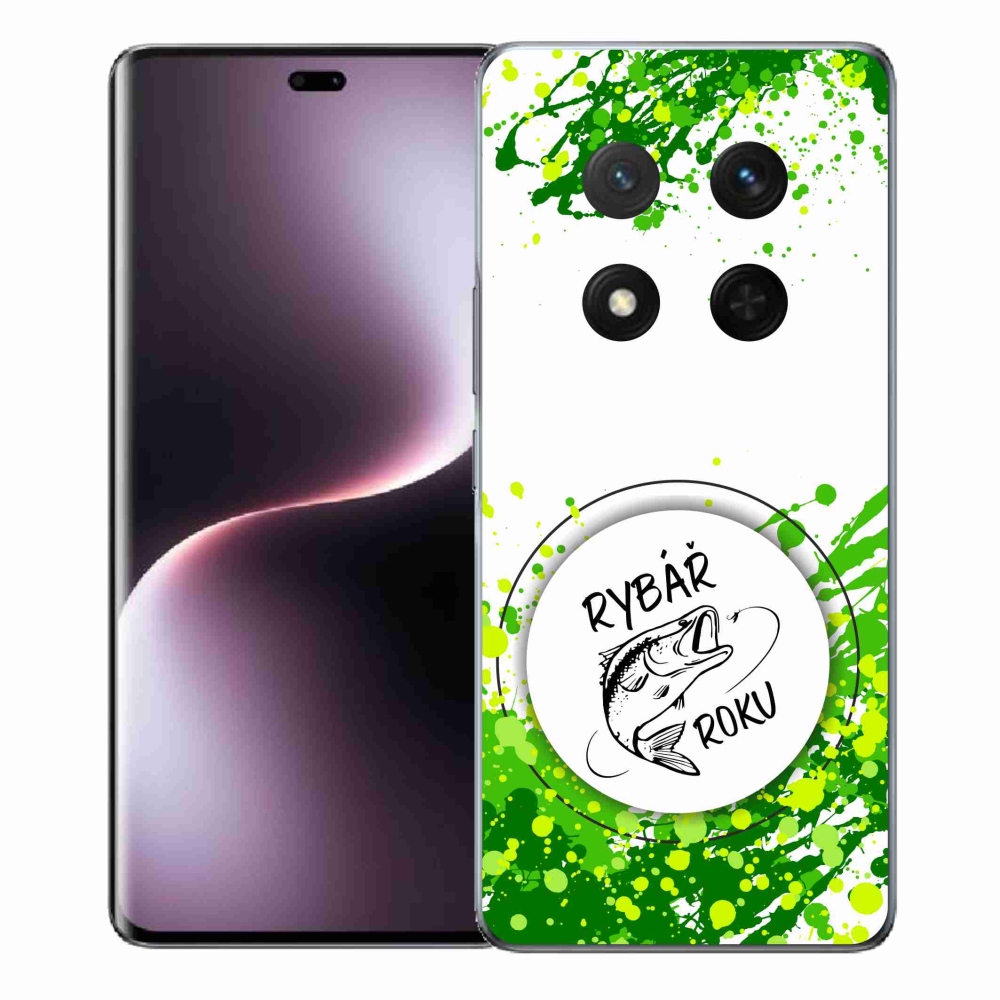 Gél borító mmCase a Honor Magic 7 Lite 5G számára - az év horgásza fehér háttérrel