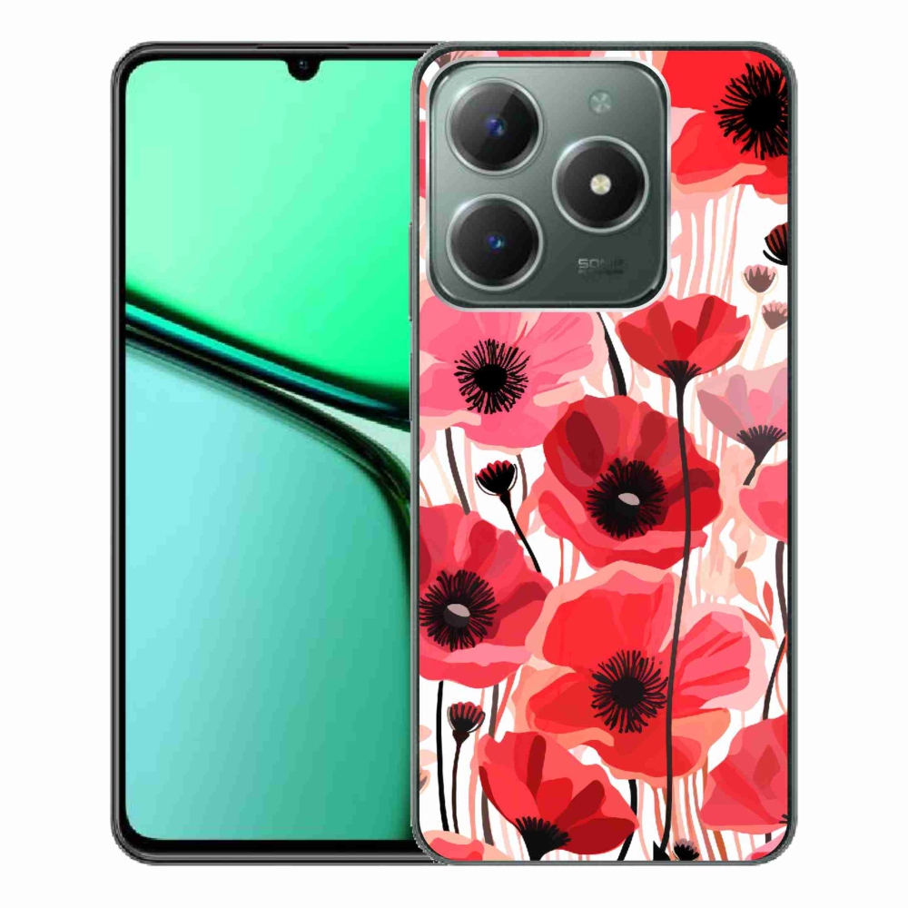 Zselés tok mmCase a Realme C61 készülékhez - mákos 1