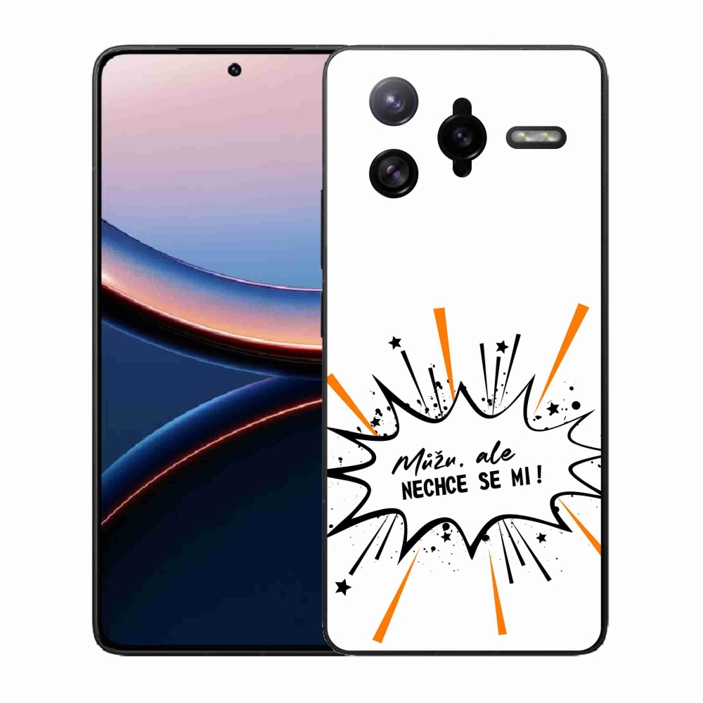 Gél borító mmCase a Xiaomi Poco F7 Ultra számára - vicces szöveg 11 fehér háttér