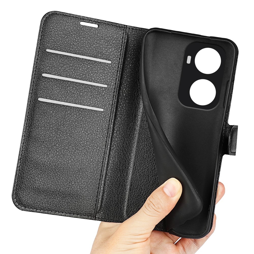 Litchi könyv tok Huawei Nova 12 SE-hez - fekete