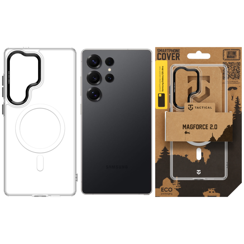 Tactical MagForce 2.0 tok a Samsung Galaxy S25 Ultra-hoz, fekete