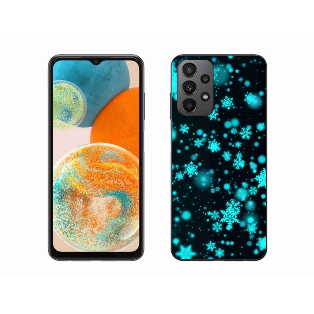 Zselés borítás mmCase Samsung Galaxy A23 4G/5G - hópelyhek 1