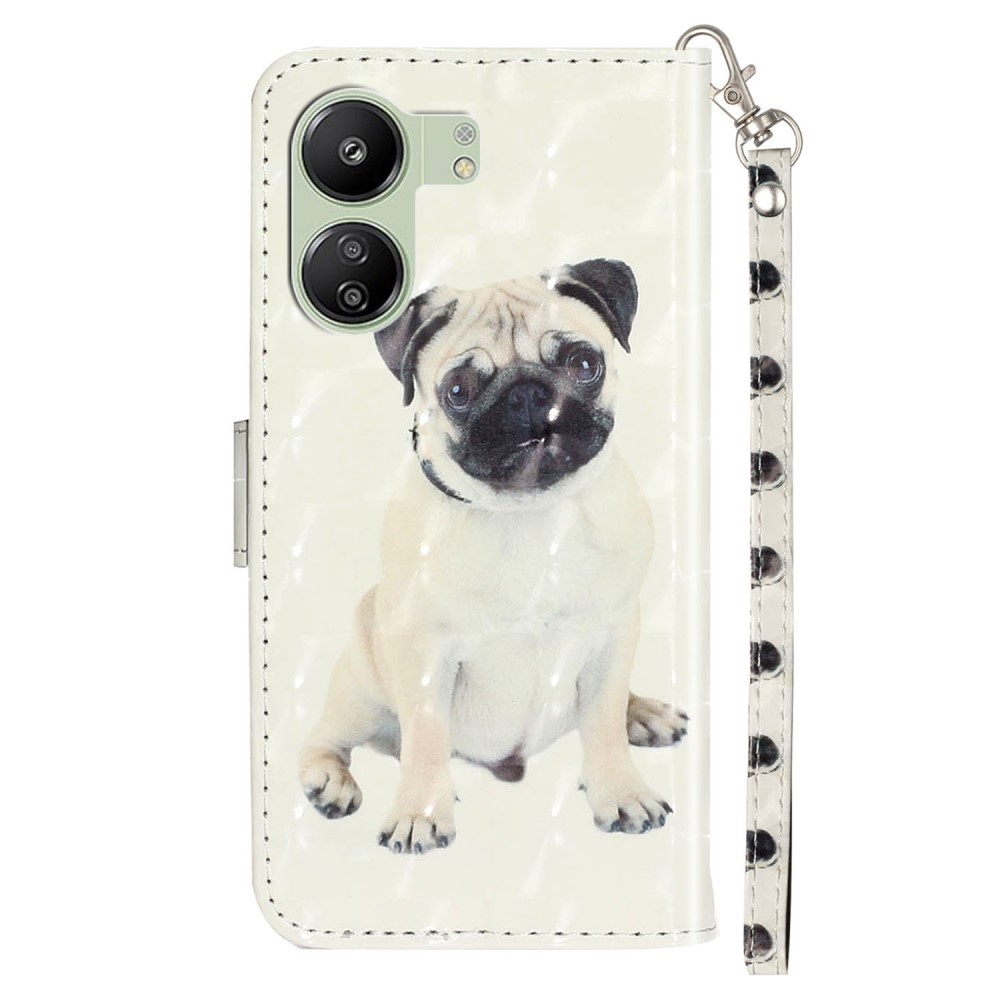 Dekorációs könyvtáska Xiaomi Poco C65/Redmi 13C - kutyához