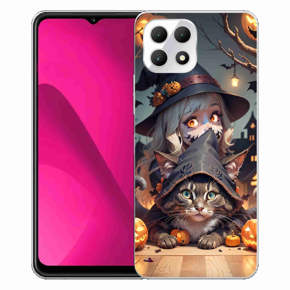 Zselés borítás mmCase a T-Mobile T Phone 2 készülékhez - boszorkány macskával