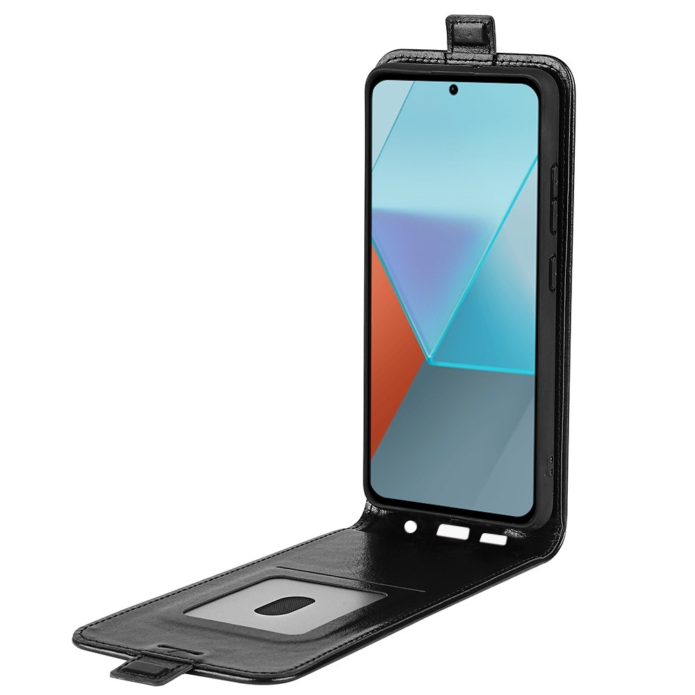 Függőleges flip tok Xiaomi Redmi Note 13 Pro 5G/Poco X6 5G számára - fekete