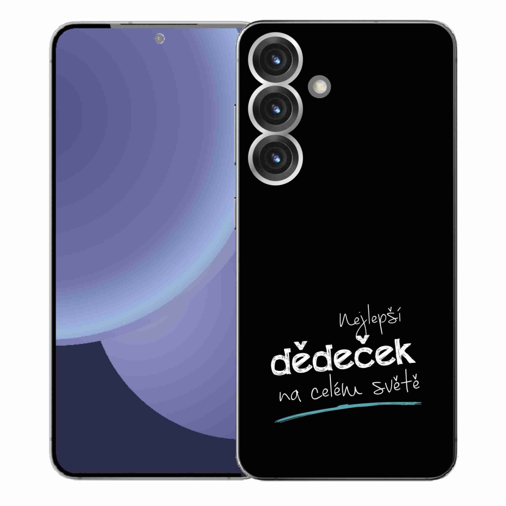 Gél borító mmCase Samsung Galaxy S25+ - a legjobb nagypapa 3 fekete háttérrel