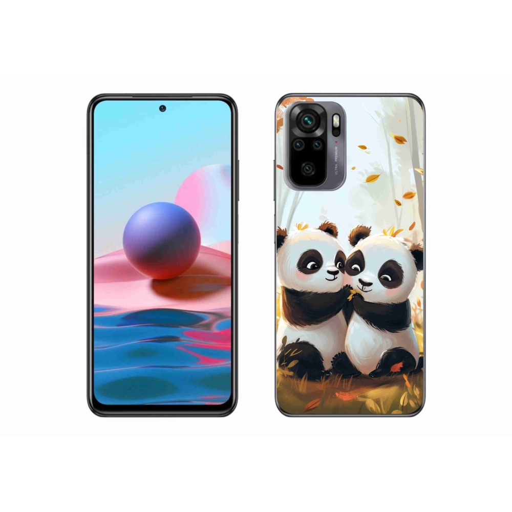 Gél borítás mmCase a Xiaomi Redmi Note 10 4G-hez - pandák