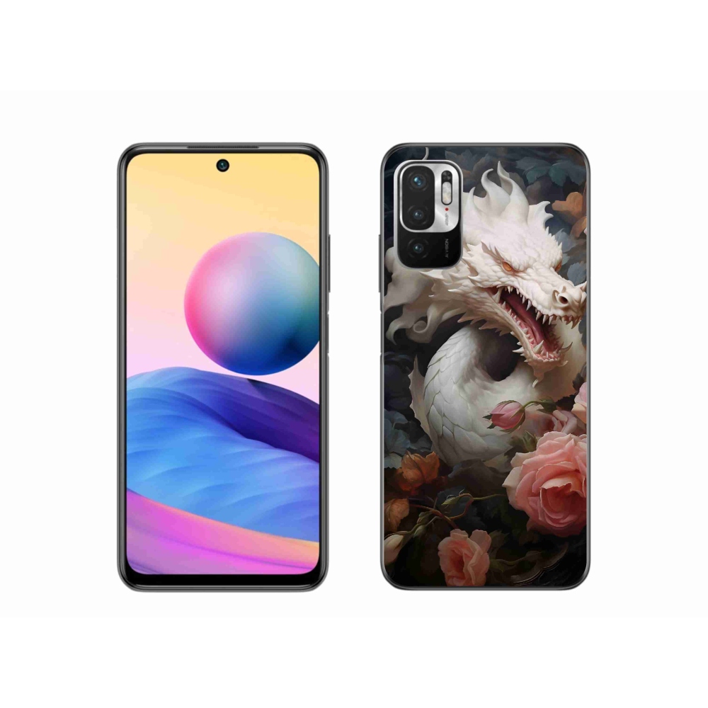 Gél borítás mmCase a Xiaomi Redmi Note 10 5G-hez - fehér sárkány