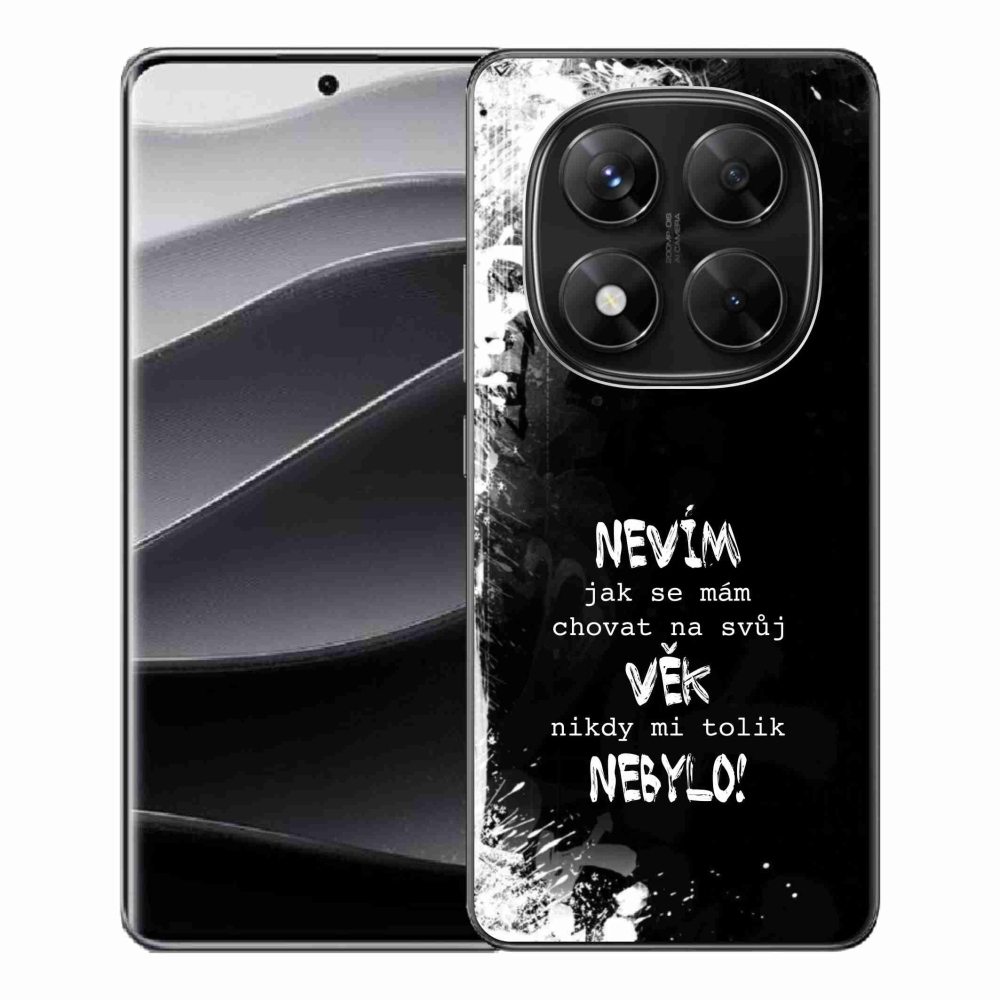 Gél borító mmCase a Xiaomi Redmi Note 14 Pro 5G/Poco X7 5G számára - vicces szöveg 14 fekete háttérrel