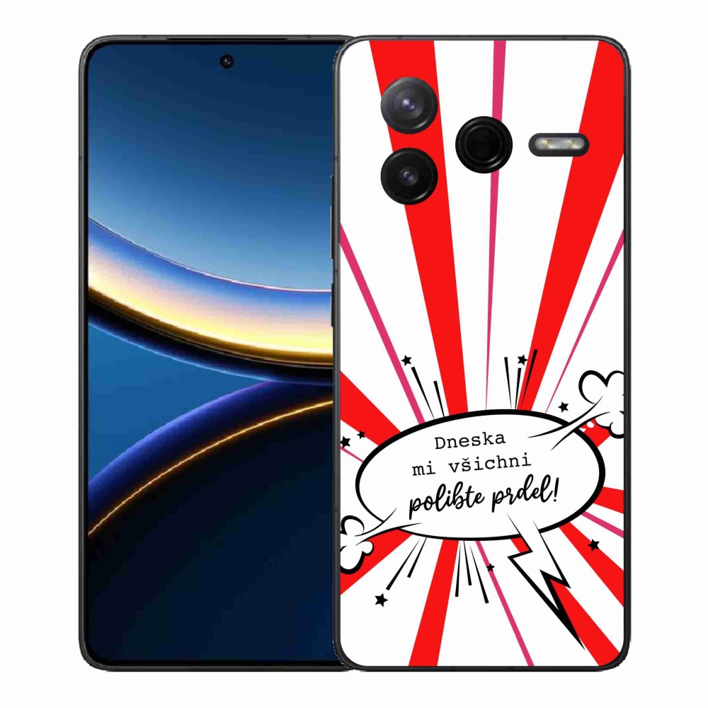 Gél borító mmCase a Xiaomi Poco F7 Pro készülékhez - vicces szöveg 15 fehér háttér